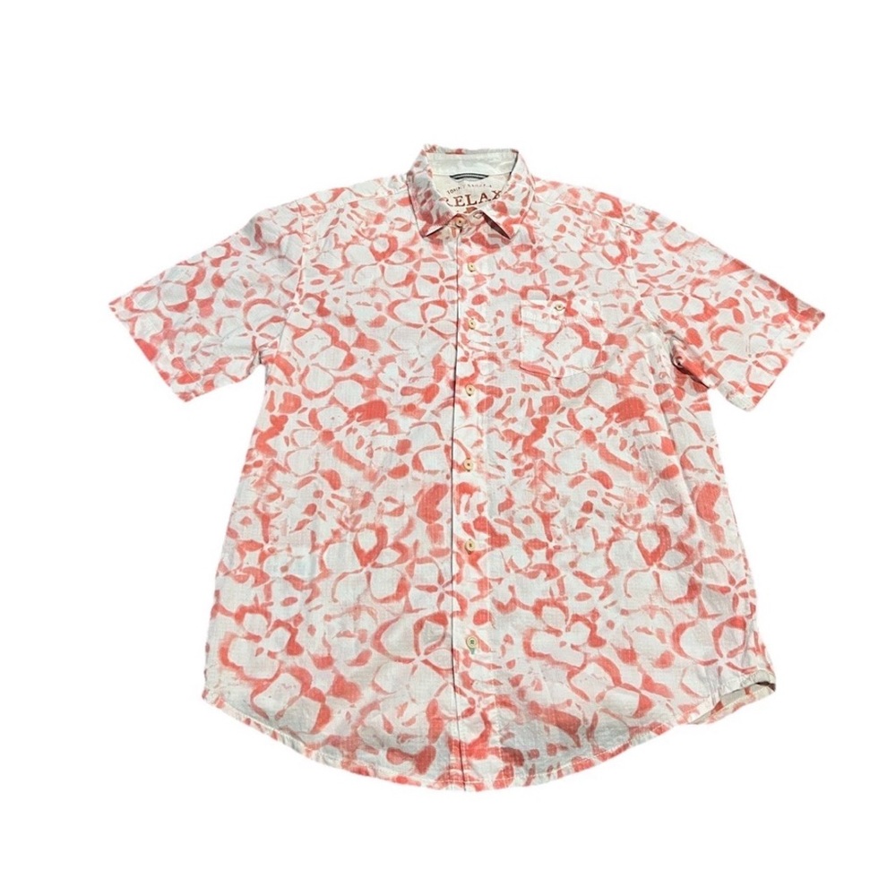 Tommy Bahama Relax Island Modern Fit Coral Print Shirt Men’s M
